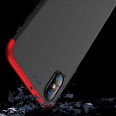 GKK 360 Protection Case Front and Back Case Full Body Cover iPhone XS Max black-red (Black || Red) cena un informācija | Telefonu vāciņi, maciņi | 220.lv