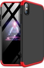 GKK 360 Protection Case Front and Back Case Full Body Cover iPhone XS Max black-red (Black || Red) cena un informācija | Telefonu vāciņi, maciņi | 220.lv
