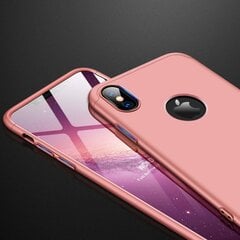 GKK 360 Protection Case Front and Back Case Full Body Cover iPhone XS Max pink (logo hole) (Pink) cena un informācija | Telefonu vāciņi, maciņi | 220.lv