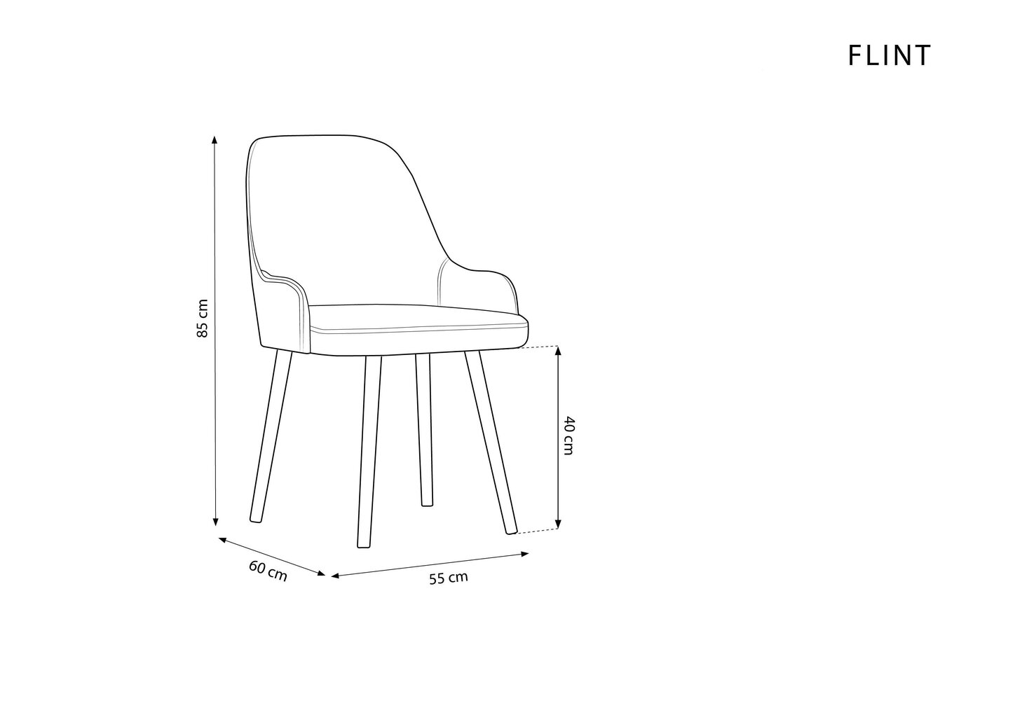 Krēsls Micadoni Home Flint, pelēks cena un informācija | Virtuves un ēdamistabas krēsli | 220.lv