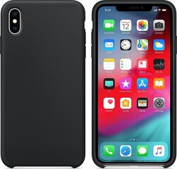 Silicone Case Soft Flexible Rubber Cover for iPhone XS Max black (Black) цена и информация | Чехлы для телефонов | 220.lv