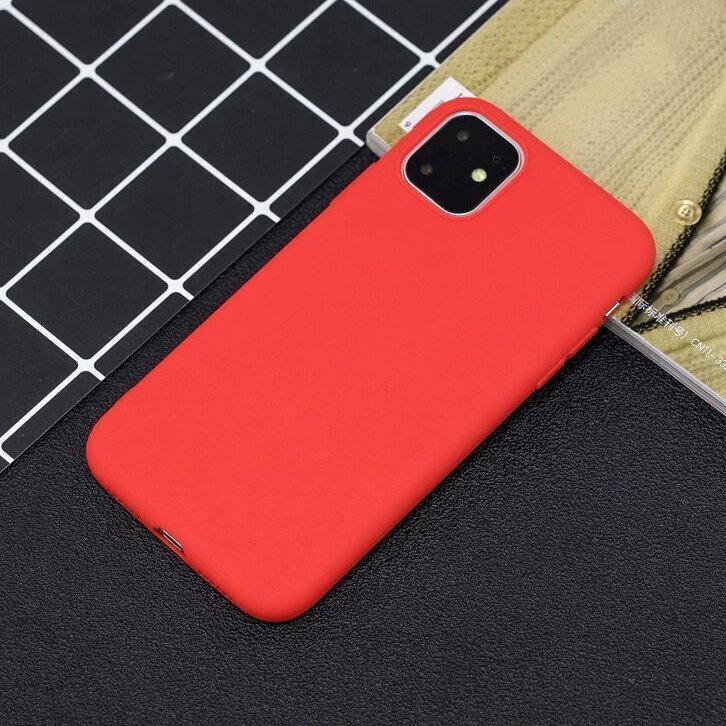 Silicone Case Soft Flexible Rubber Cover for iPhone 11 Pro red (Red) cena un informācija | Telefonu vāciņi, maciņi | 220.lv