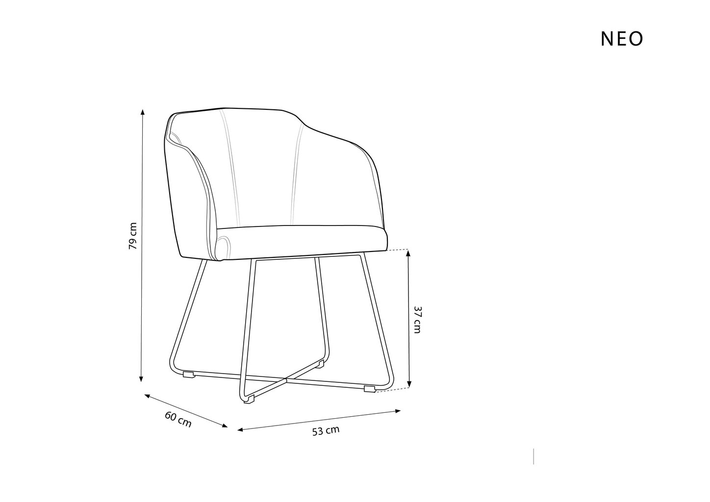 Krēsls Micadoni Home Neo, pelēks цена и информация | Virtuves un ēdamistabas krēsli | 220.lv