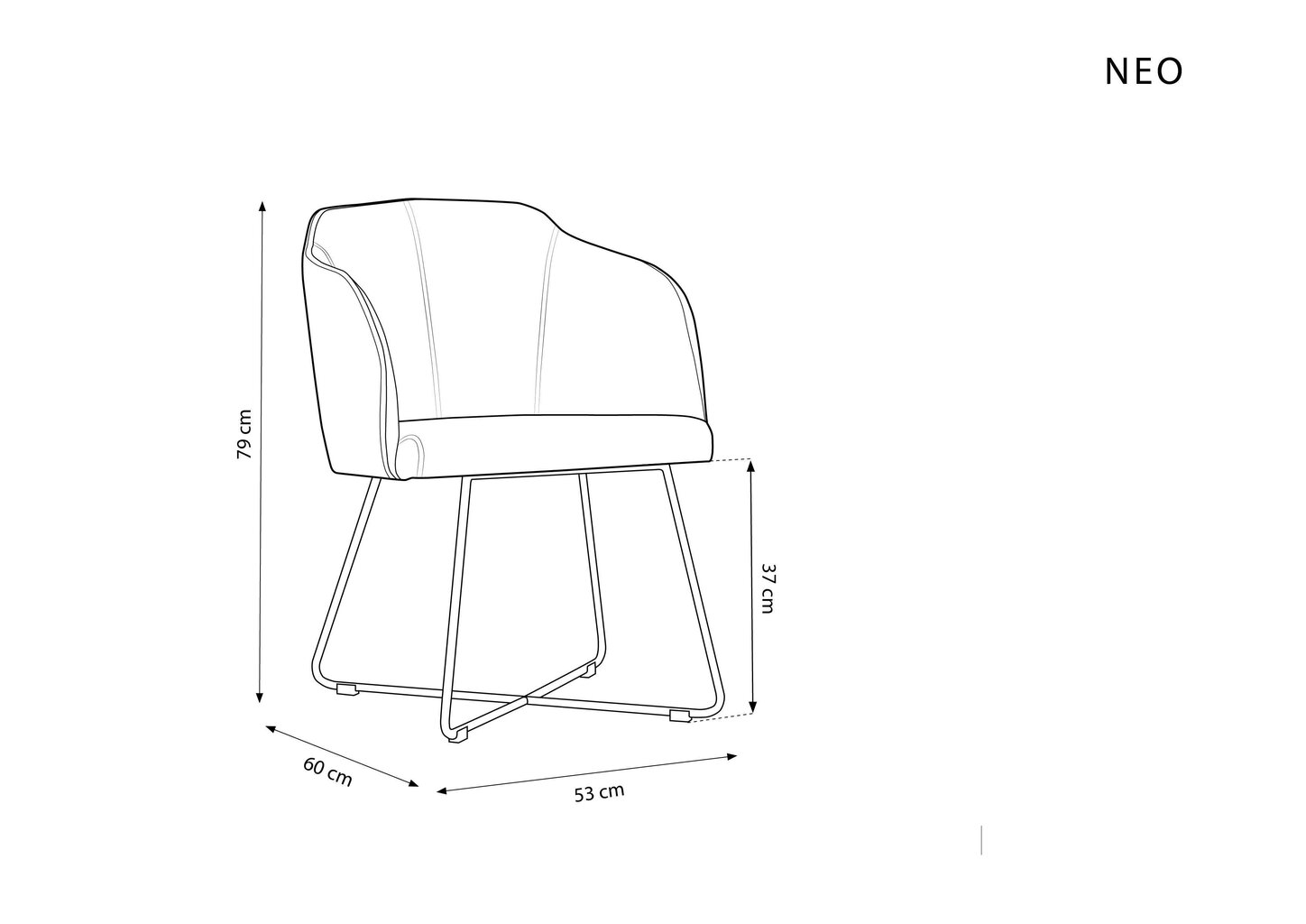 Krēsls Micadoni Home Neo, gaiši zils cena un informācija | Virtuves un ēdamistabas krēsli | 220.lv