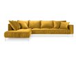 Stūra dīvāns Micadoni Home Jardanite, dzeltens цена и информация | Stūra dīvāni | 220.lv