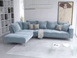 Stūra dīvāns Micadoni Home Jardanite, gaiši zils цена и информация | Stūra dīvāni | 220.lv