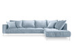 Stūra dīvāns Micadoni Home Jardanite, gaiši zils cena un informācija | Stūra dīvāni | 220.lv