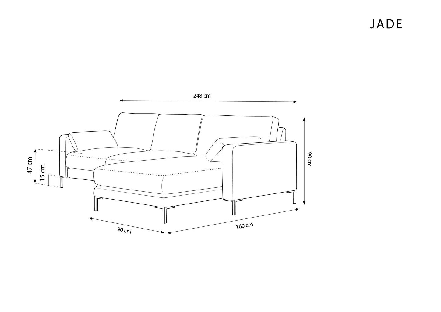 Stūra dīvāns Micadoni Home Jade, sarkans cena un informācija | Stūra dīvāni | 220.lv