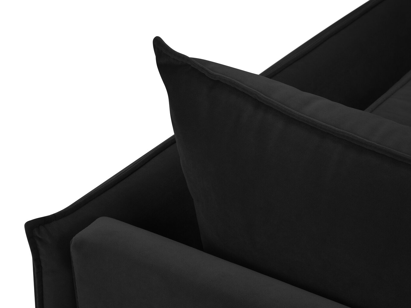 Stūra dīvāns Micadoni Home Agate, melnas krāsas цена и информация | Stūra dīvāni | 220.lv