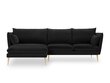 Stūra dīvāns Micadoni Home Agate, melns цена и информация | Stūra dīvāni | 220.lv
