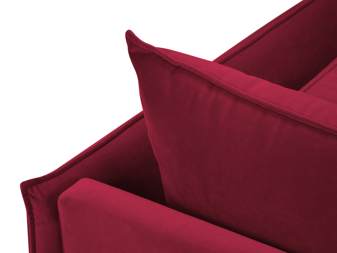 Stūra dīvāns Micadoni Home Agate, sarkans cena un informācija | Stūra dīvāni | 220.lv