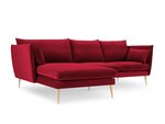 Stūra dīvāns Micadoni Home Agate, sarkans