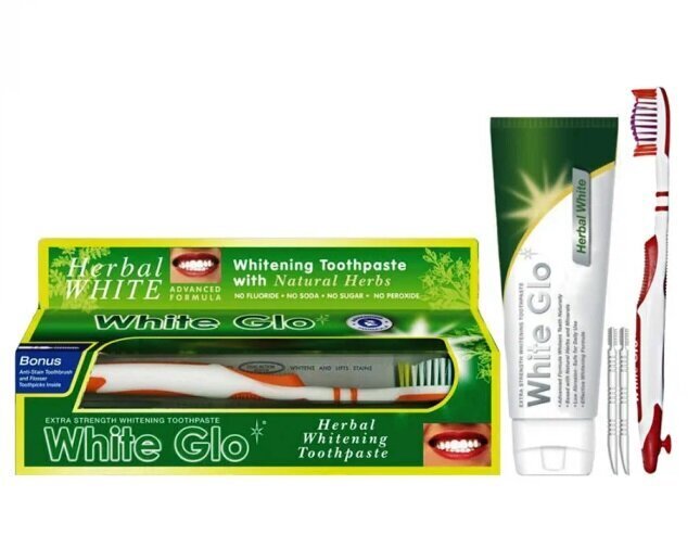 Balinoša augu zobu pasta White Glo Herbal White 150 g цена и информация | Zobu pastas, birstes | 220.lv