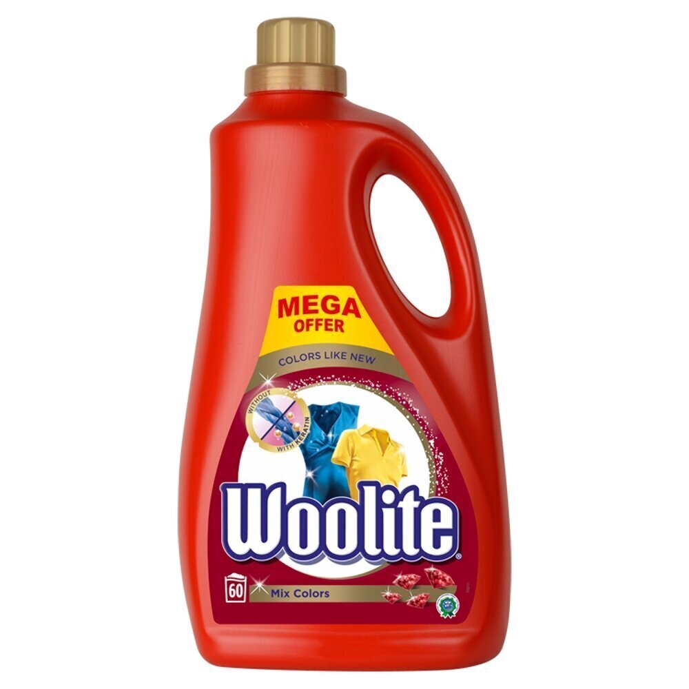 WOOLITE Mix Colors šķidrs veļas mazgāšanas līdzeklis 3,6 l cena un informācija | Veļas mazgāšanas līdzekļi | 220.lv