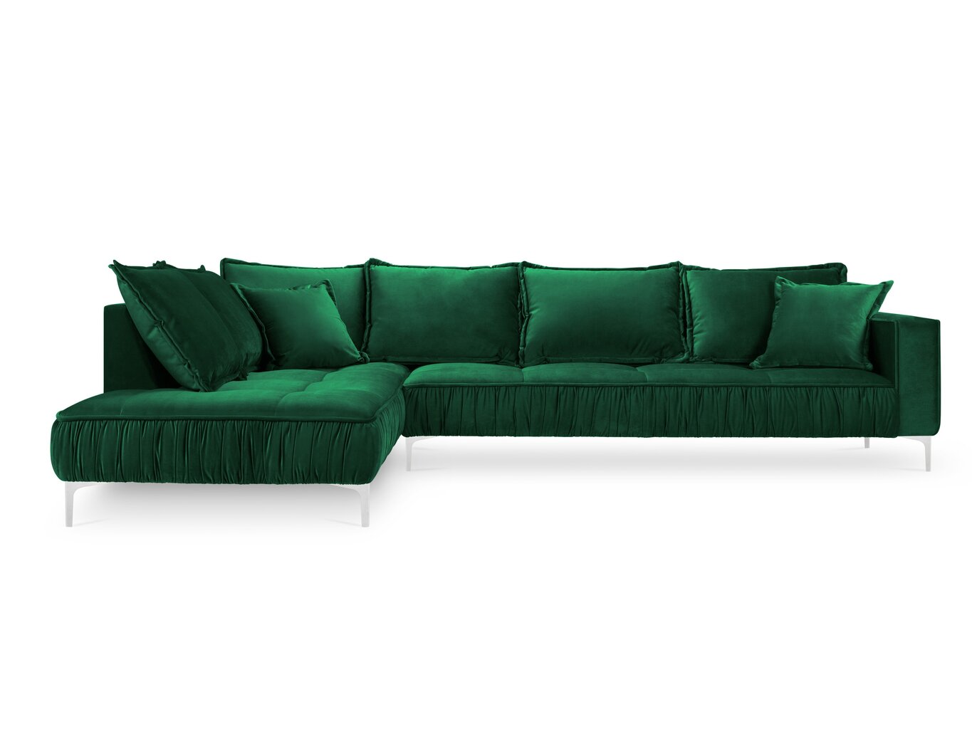Stūra dīvāns Micadoni Home Jardanite, zaļš cena un informācija | Stūra dīvāni | 220.lv