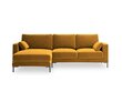 Stūra dīvāns Micadoni Home Jade, dzeltens cena un informācija | Stūra dīvāni | 220.lv