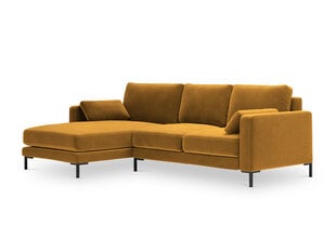 Stūra dīvāns Micadoni Home Jade, dzeltens cena un informācija | Stūra dīvāni | 220.lv