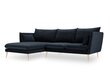 Stūra dīvāns Micadoni Home Agate, tumši zils цена и информация | Stūra dīvāni | 220.lv