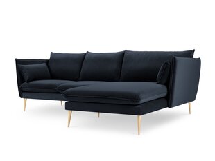 Stūra dīvāns Micadoni Home Agate, tumši zils cena un informācija | Stūra dīvāni | 220.lv