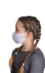 Многоразовая защитная маска для лица 1016/K Ergo Plus, серый, детская цена и информация | Первая помощь | 220.lv