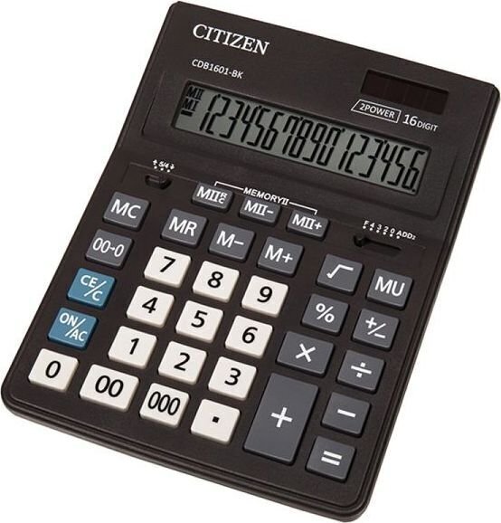 Kalkulators Citizen CDB1601-BK cena un informācija | Kancelejas preces | 220.lv