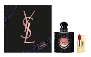 Komplekts Yves Saint Laurent Black Opium: EDT sievietēm 30 ml + lūpu krāsa 1,4 ml цена и информация | Женские духи | 220.lv