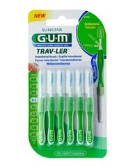 Starpzobu birstes impregnētas 6 gab. G.U.M.® (1414) Travler 1,1 mm цена и информация | Зубные щетки, пасты | 220.lv