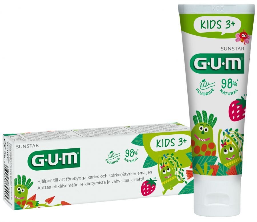 Zobu pasta Kids3+, 50 ml GUM® 3000 cena un informācija | Zobu pastas, birstes | 220.lv