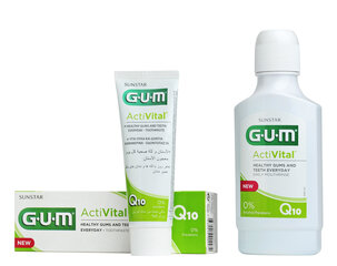 Zobu pasta GUM ActiVital ar Q10 un granātābolu, 75 ml цена и информация | Зубные щетки, пасты | 220.lv