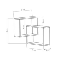 Полка Kalune Design Ring, белая цена и информация | Полки | 220.lv