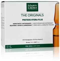 Seruma ampulas sausai sejas ādai MartiDerm The Originals Proteos Hydra Plus, 10x2 ml cena un informācija | Serumi sejai, eļļas | 220.lv