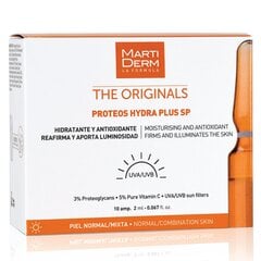 Сыворотка-ампулы для кожи лица MartiDerm The Originals Proteos Hydra Plus SP, 10x2 мл цена и информация | Сыворотки для лица, масла | 220.lv