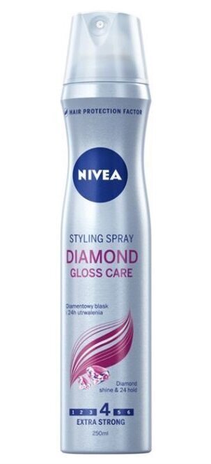 Laka matiem NIVEA DIAMOND GLOSS 250ml cena un informācija | Matu veidošanas līdzekļi | 220.lv