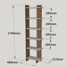 Стеллаж Kalune Design Order, белый/коричневый цена и информация | Полки | 220.lv