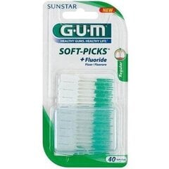 Мягкие зубочистки Soft Picks, с фтором, 40 зубочисток GUM® (632) цена и информация | Зубные щетки, пасты | 220.lv