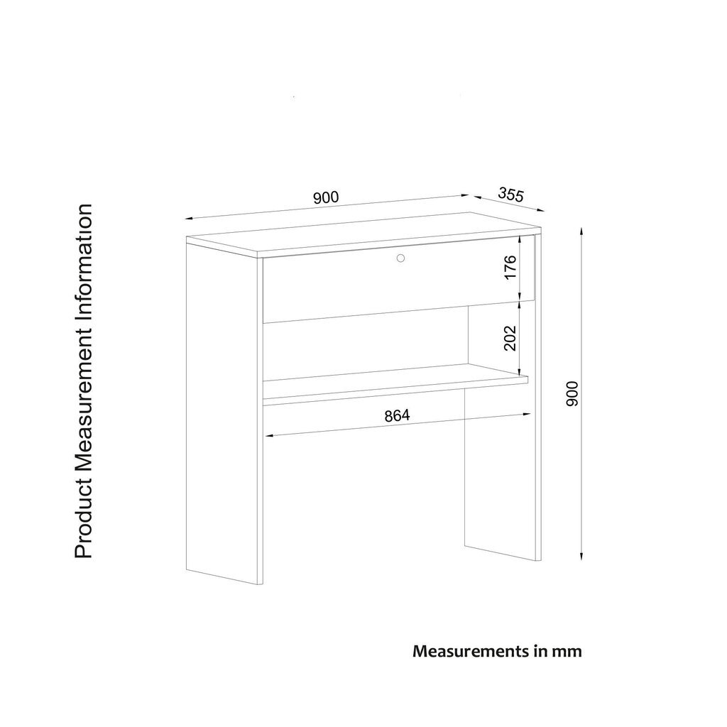 Konsole Kalune Design Luis, brūna/melna cena un informācija | Konsoles galdiņi | 220.lv