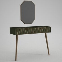 Комплект консоли и зеркала Kalune Design Forest Aynali, коричневый/темно-зеленый цена и информация | Столы-консоли | 220.lv