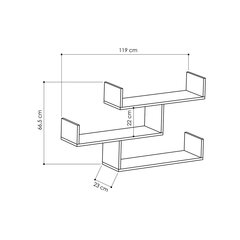 Plaukts Kalune Design Tibet, balts цена и информация | Полки | 220.lv