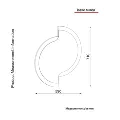 Зеркало Kalune Design Igero, коричневое/черное цена и информация | Зеркальца | 220.lv