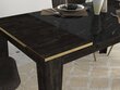 Ēdamistabas galds Kalune Design Veyron, melns/zelta cena un informācija | Virtuves galdi, ēdamgaldi | 220.lv