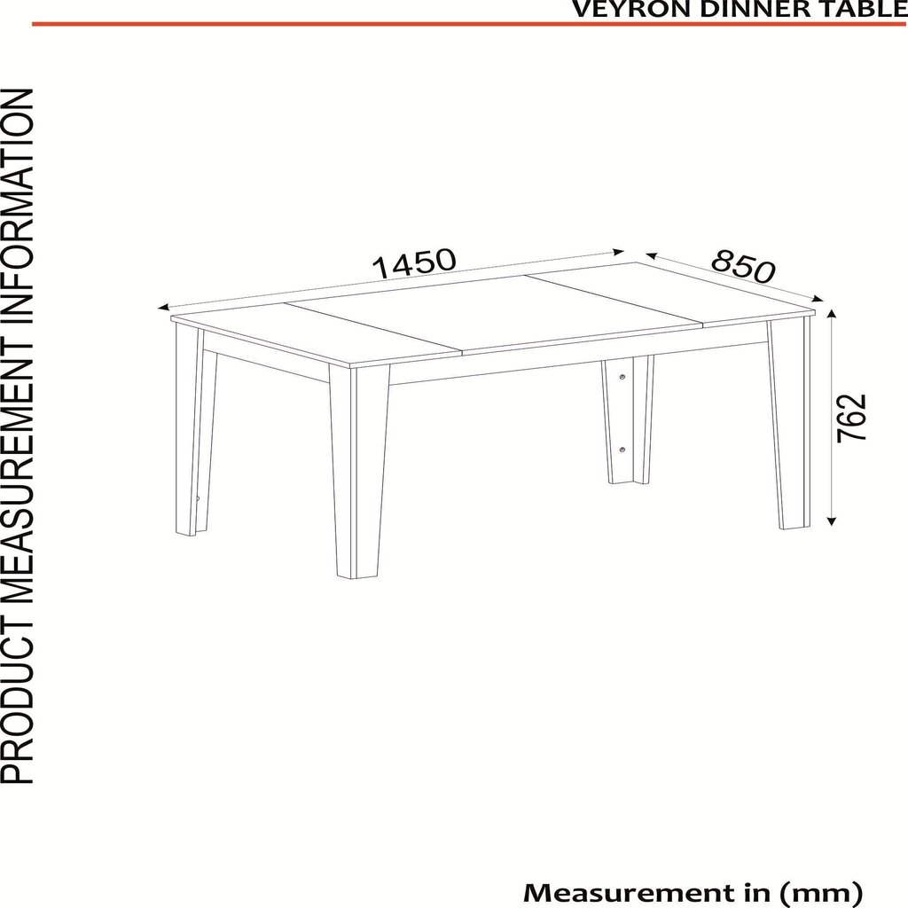 Ēdamistabas galds Kalune Design Veyron, melns/zelta цена и информация | Virtuves galdi, ēdamgaldi | 220.lv