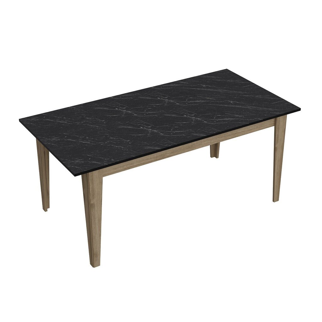 Ēdamistabas galds Kalune Design Lorenz, brūns/melns цена и информация | Virtuves galdi, ēdamgaldi | 220.lv