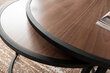 2-u kafijas galdiņu komplekts Kalune Design Tambur, brūns/melns cena un informācija | Žurnālgaldiņi | 220.lv