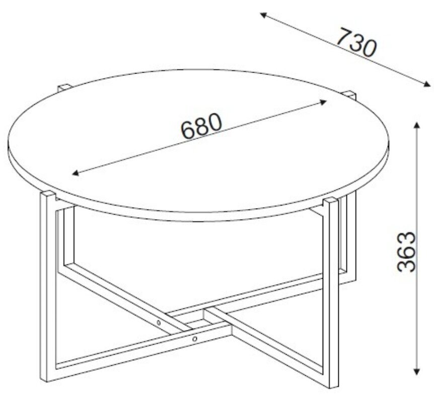 Kafijas galdiņš Kalune Design Noce, brūns cena un informācija | Žurnālgaldiņi | 220.lv