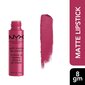 NYX Matēts lūpu krēms SMLC Soft Matte Lip Cream 8 ml, 18 - Prague cena un informācija | Lūpu krāsas, balzāmi, spīdumi, vazelīns | 220.lv