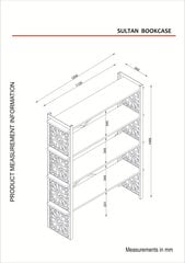 Полка Kalune Design Sultan, коричневая цена и информация | Полки | 220.lv