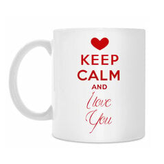 Кружка "KEEP Calm and I love You" цена и информация | Оригинальные кружки | 220.lv