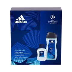 Komplekts Adidas Dare Edition vīriešiem: EDT 50 ml + matu un ķermeņa šampūns 250 ml cena un informācija | Vīriešu smaržas | 220.lv