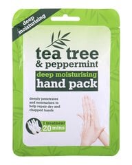 Увлажняющий маска - перчатки для рук Xpel Tea Tree & Peppermint, 1 пара цена и информация | Кремы, лосьоны для тела | 220.lv