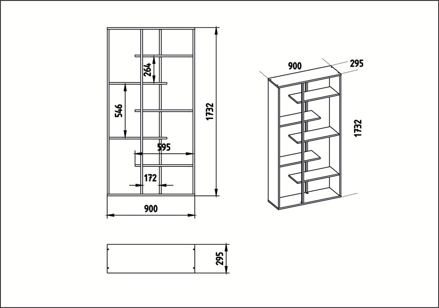 Plaukts Kalune Design Presto, brūns/melns cena un informācija | Plaukti | 220.lv